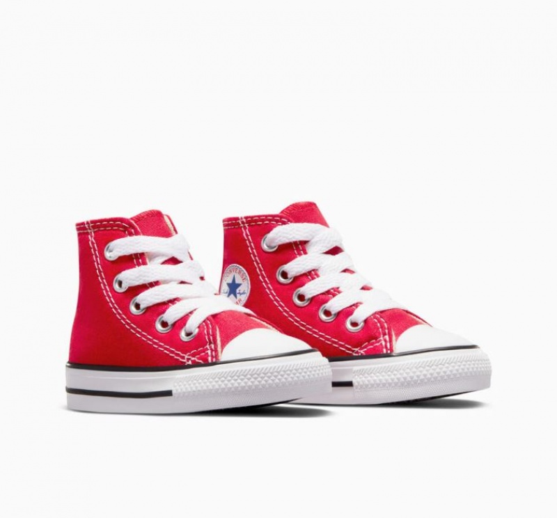 Red Converse Chuck Taylor All Star Kids' High Tops | NZ QWDCJ9437