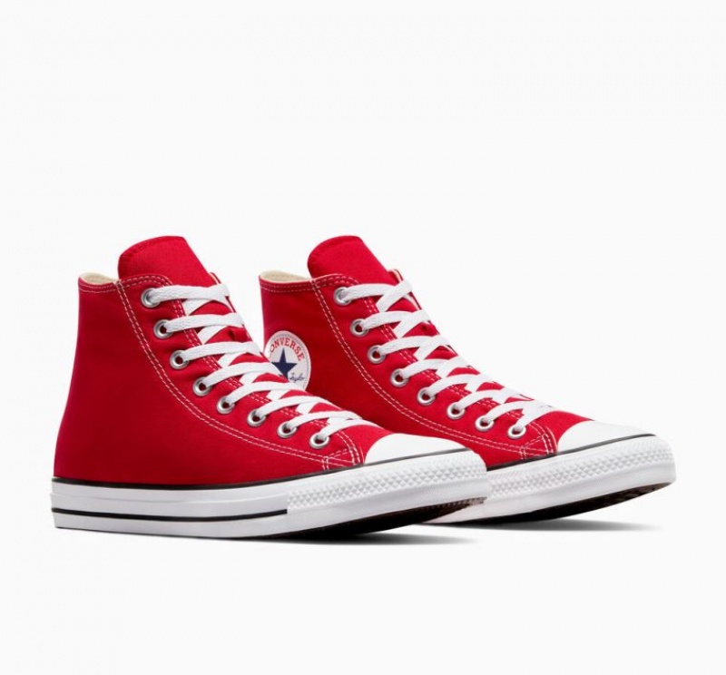 Red Converse Chuck Taylor All Star Men's High Tops | NZ SBDCY7458