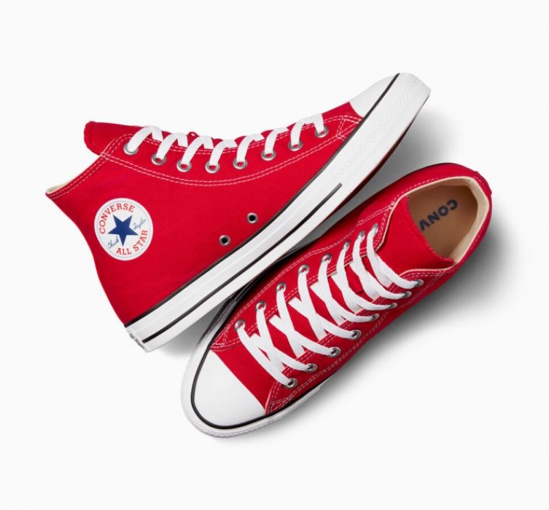 Red Converse Chuck Taylor All Star Men's High Tops | NZ SBDCY7458