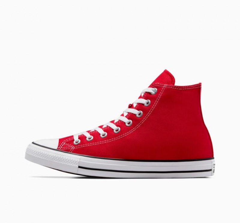 Red Converse Chuck Taylor All Star Men's High Tops | NZ SBDCY7458