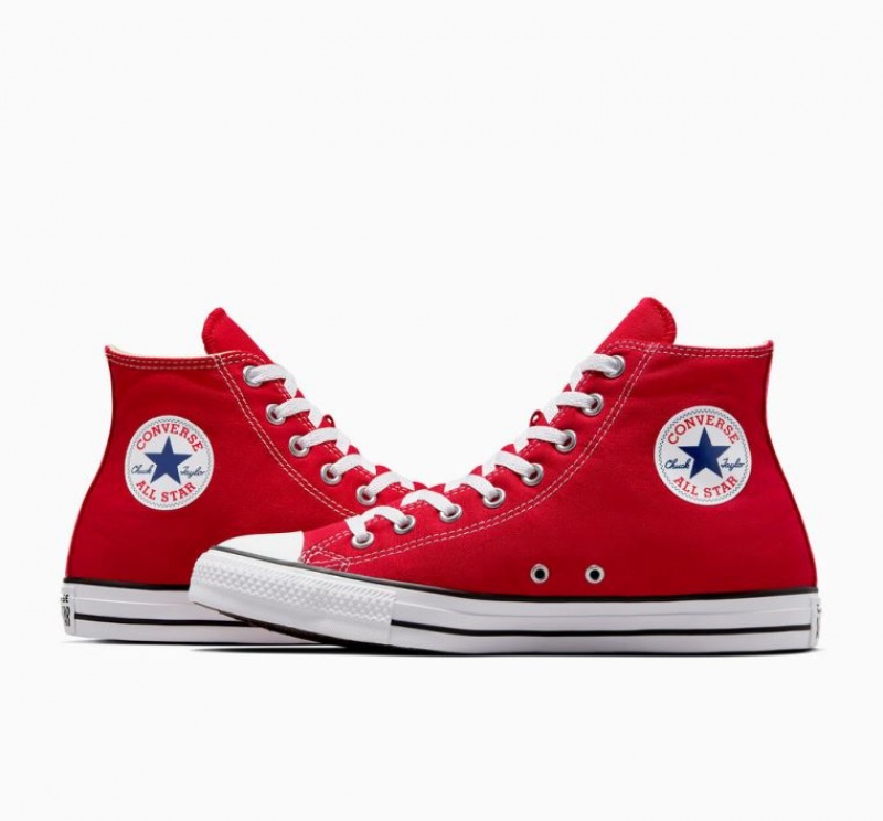 Red Converse Chuck Taylor All Star Men's High Tops | NZ SBDCY7458