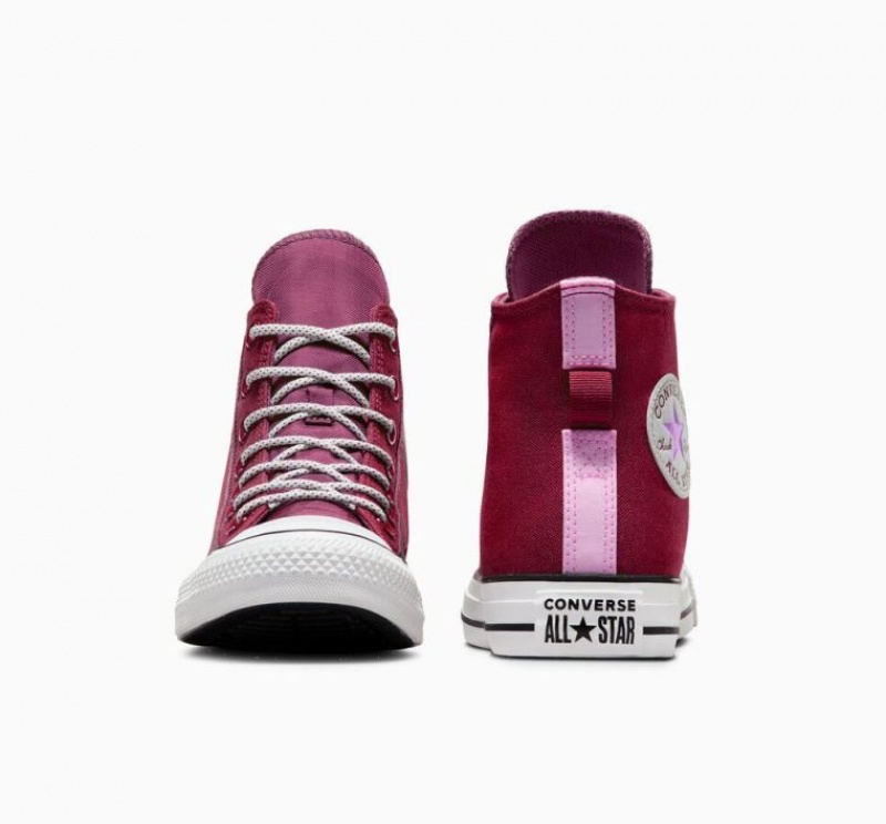 Red Converse Chuck Taylor All Star Utility Twist Women's High Tops | NZ JQGVL5617