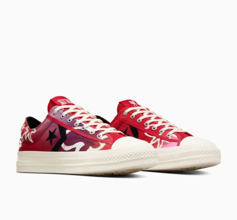 Red Converse X LFC Star Player 76 Women's Low Tops | NZ XKWAL8435