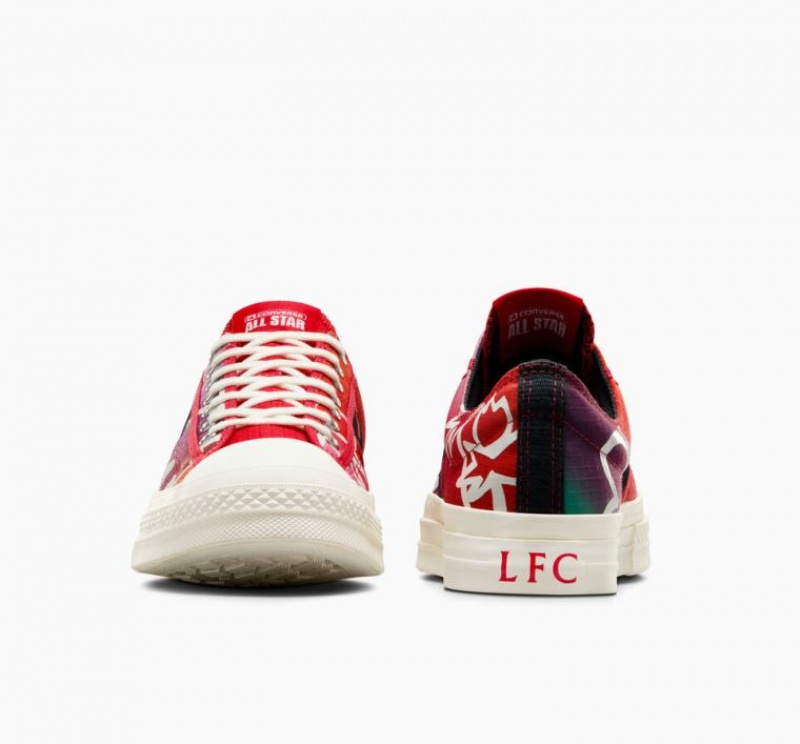 Red Converse X LFC Star Player 76 Women's Low Tops | NZ XKWAL8435