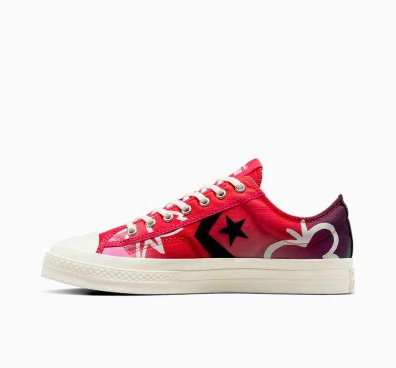 Red Converse X LFC Star Player 76 Women's Low Tops | NZ XKWAL8435