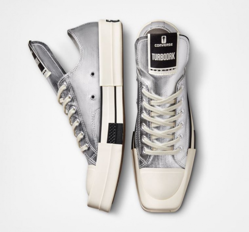 Silver Converse Turbodrk Chuck 70 Men's Low Tops | NZ VHNDX0345