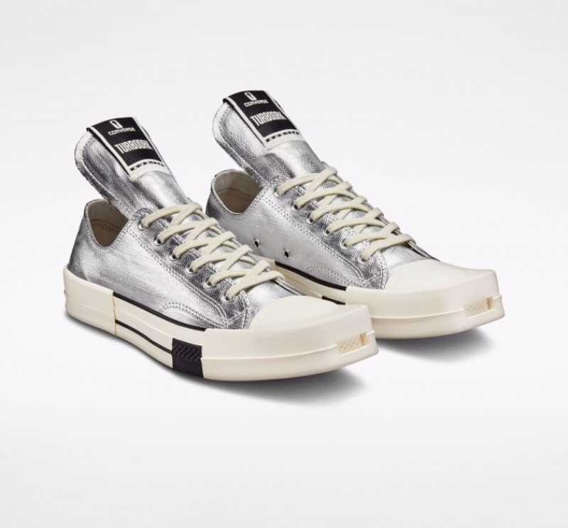 Silver Converse Turbodrk Chuck 70 Men's Low Tops | NZ VHNDX0345