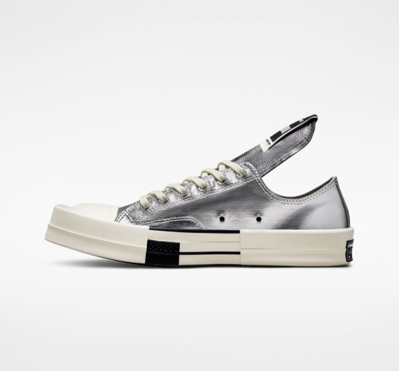 Silver Converse Turbodrk Chuck 70 Men's Low Tops | NZ VHNDX0345