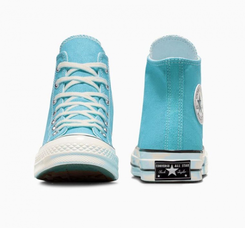 Turquoise Converse Chuck 70 Canvas Men's High Tops | NZ ZCTIV3625