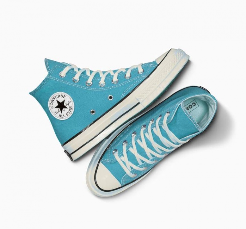 Turquoise Converse Chuck 70 Canvas Men's High Tops | NZ ZCTIV3625