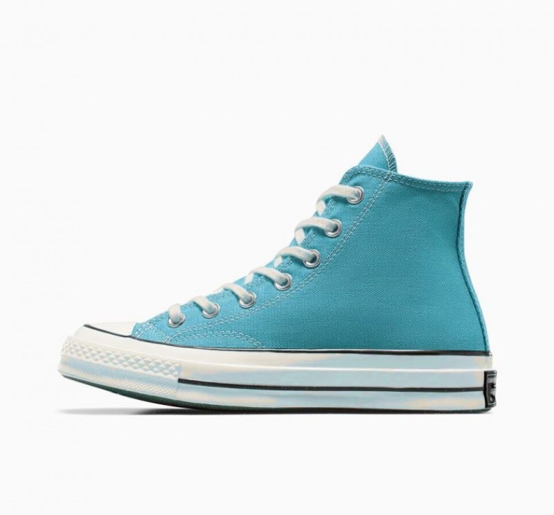 Turquoise Converse Chuck 70 Canvas Men's High Tops | NZ ZCTIV3625