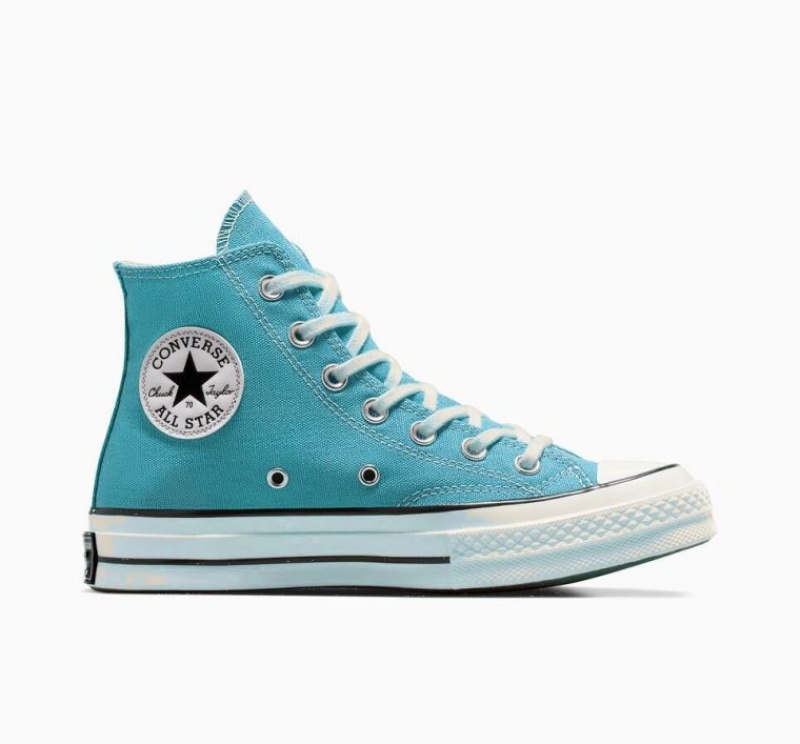 Turquoise Converse Chuck 70 Canvas Men\'s High Tops | NZ ZCTIV3625