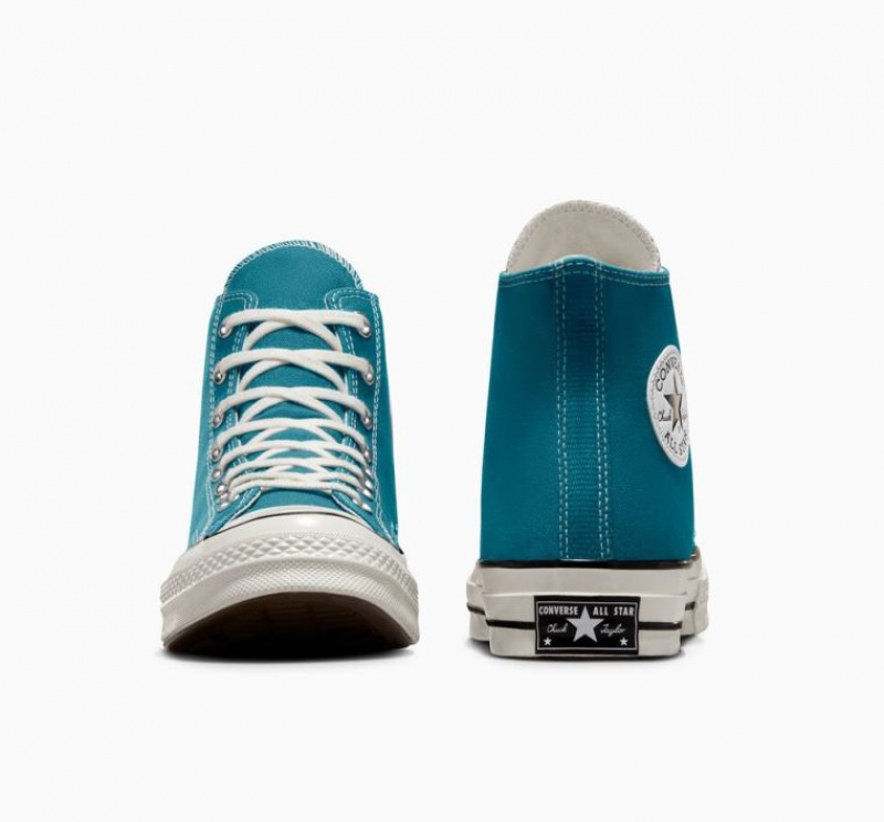 Turquoise Converse Chuck 70 Canvas Men's High Tops | NZ YKEDG6024