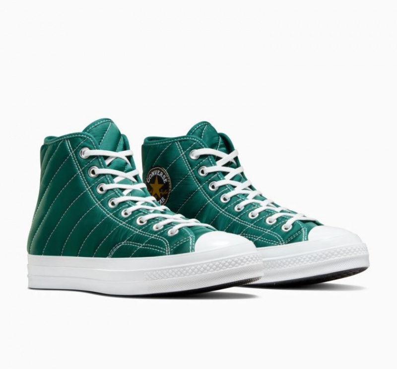 Turquoise Converse Chuck 70 Quilted Men's High Tops | NZ SBFKD4753