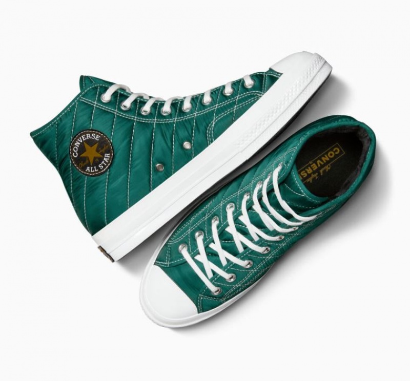 Turquoise Converse Chuck 70 Quilted Men's High Tops | NZ SBFKD4753