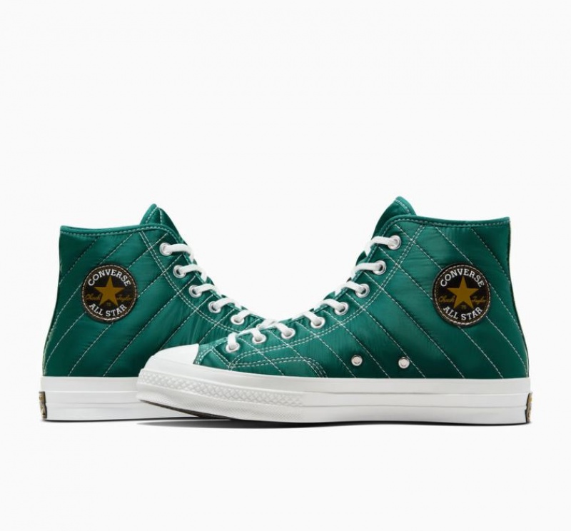 Turquoise Converse Chuck 70 Quilted Men's High Tops | NZ SBFKD4753