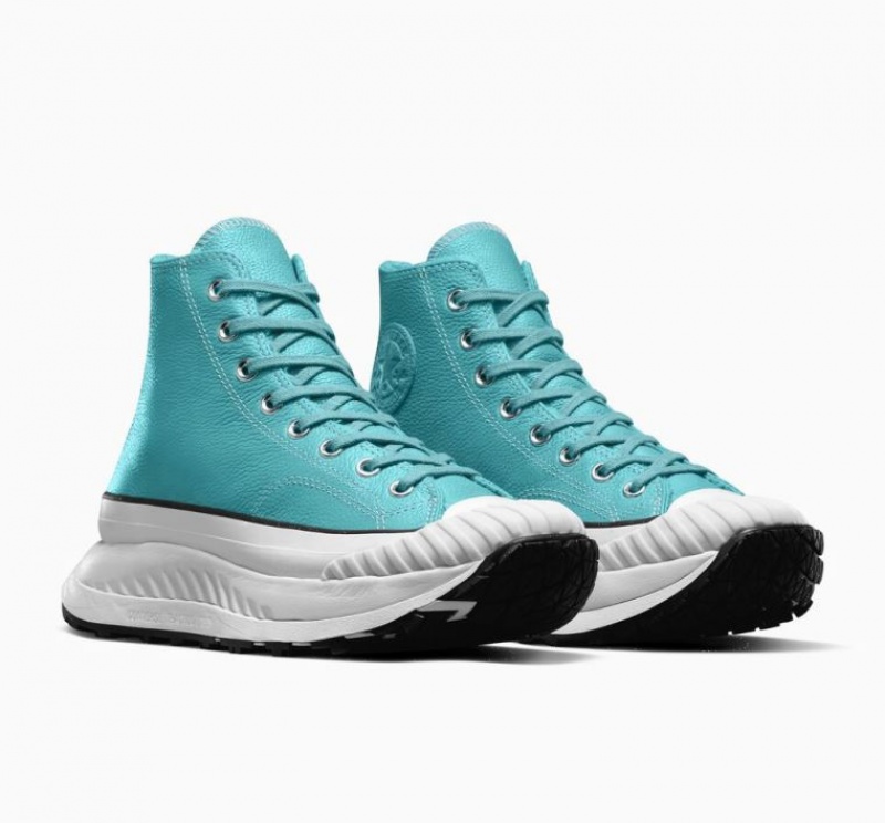 Turquoise Converse Chuck Taylor 70 At-cx Leather Men's High Tops | NZ HJLQO7053