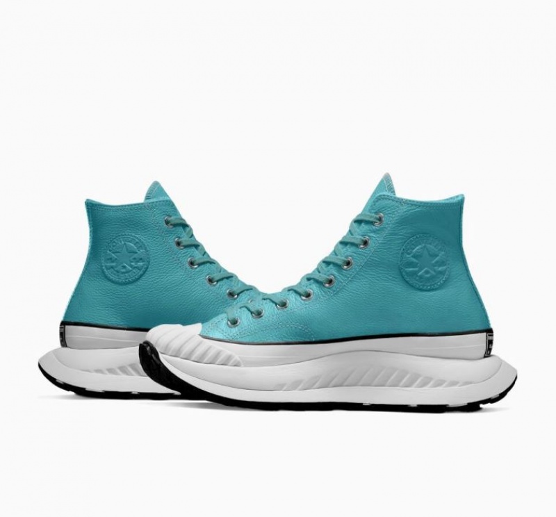 Turquoise Converse Chuck Taylor 70 At-cx Leather Men's High Tops | NZ HJLQO7053