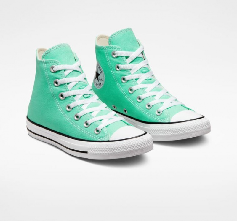 Turquoise Converse Chuck Taylor All Star Seasonal Color Men's High Tops | NZ ODFCU1758