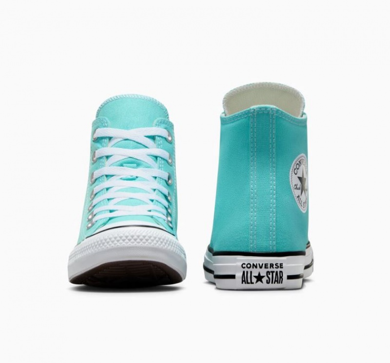 Turquoise Converse Chuck Taylor All Star Men's High Tops | NZ WJEUG0893