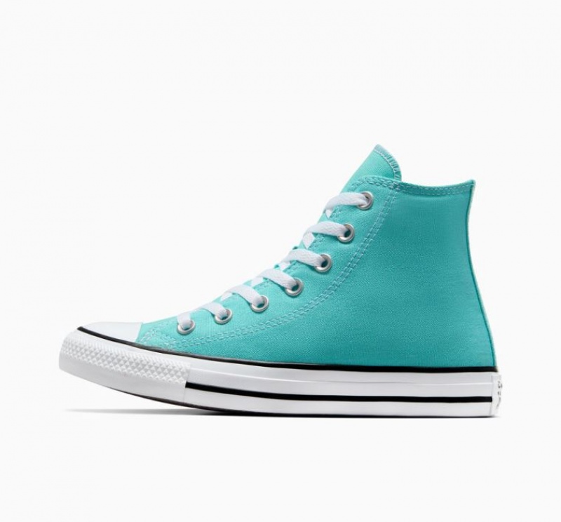 Turquoise Converse Chuck Taylor All Star Men's High Tops | NZ WJEUG0893