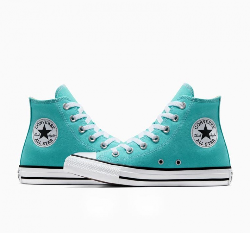 Turquoise Converse Chuck Taylor All Star Men's High Tops | NZ WJEUG0893