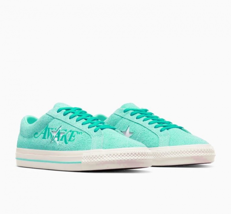 Turquoise Converse X Awake NY One Star Pro Men's Low Tops | NZ AHXLO0128