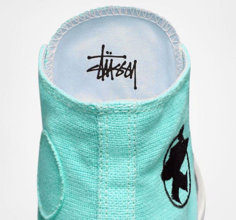 Turquoise Converse X Stüssy Surfman Chuck 70 Men's High Tops | NZ YUGLP9254