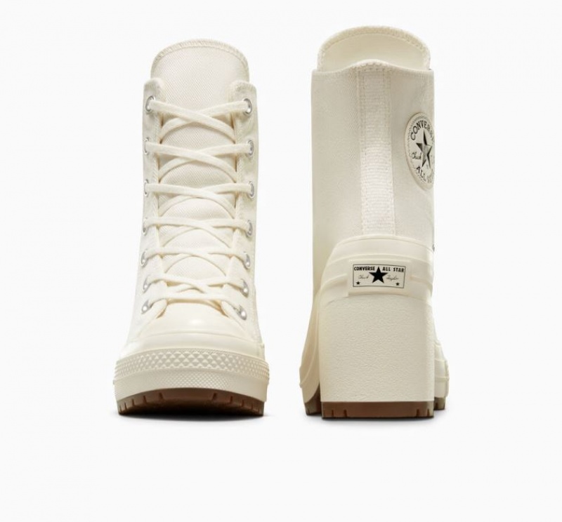 White Converse Chuck 70 De Luxe Heel Women's High Tops | NZ JFXVN7206