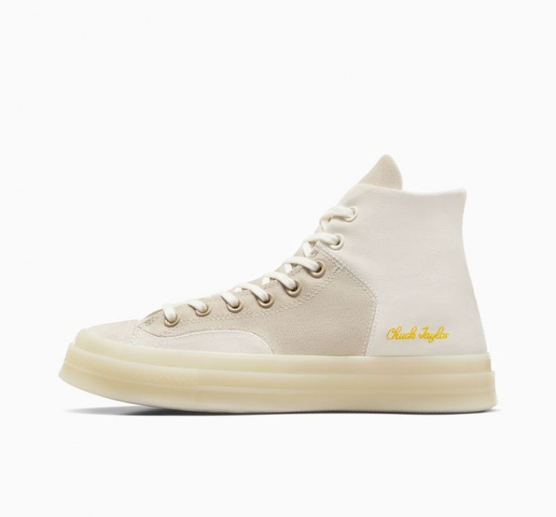 White Converse Chuck 70 Marquis Mixed Materials Men's High Tops | NZ XPIMU7406