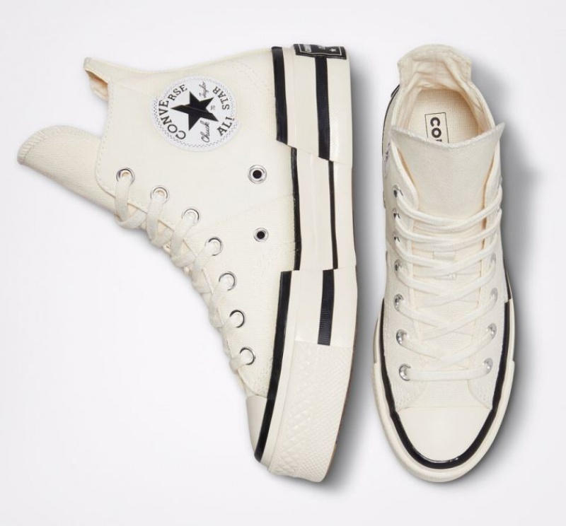 White Converse Chuck 70 Plus Women's High Tops | NZ NDTWE4873