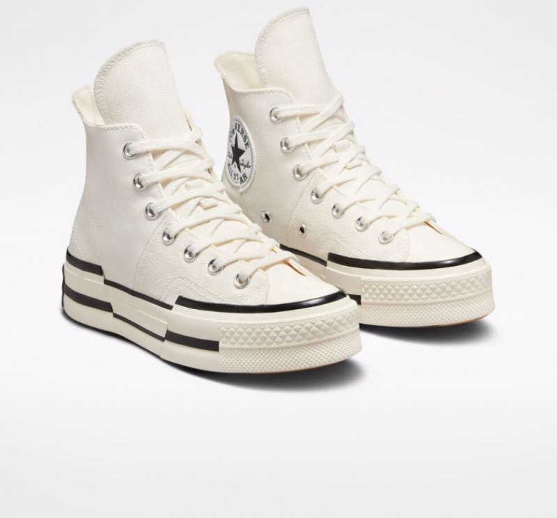 White Converse Chuck 70 Plus Women's High Tops | NZ NDTWE4873