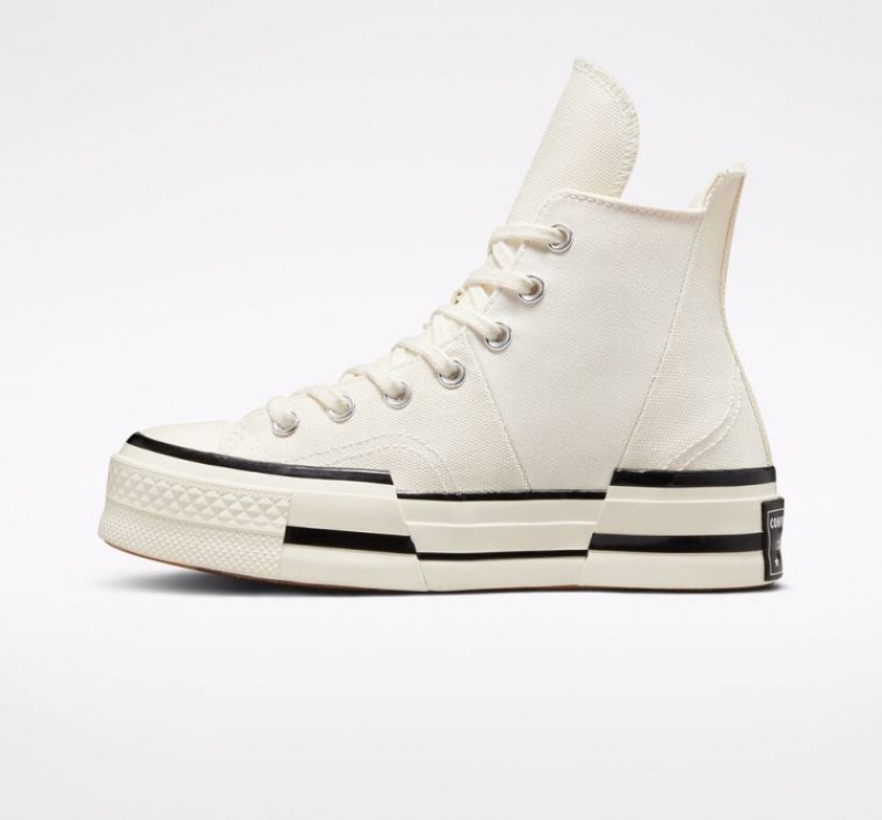 White Converse Chuck 70 Plus Women's High Tops | NZ NDTWE4873