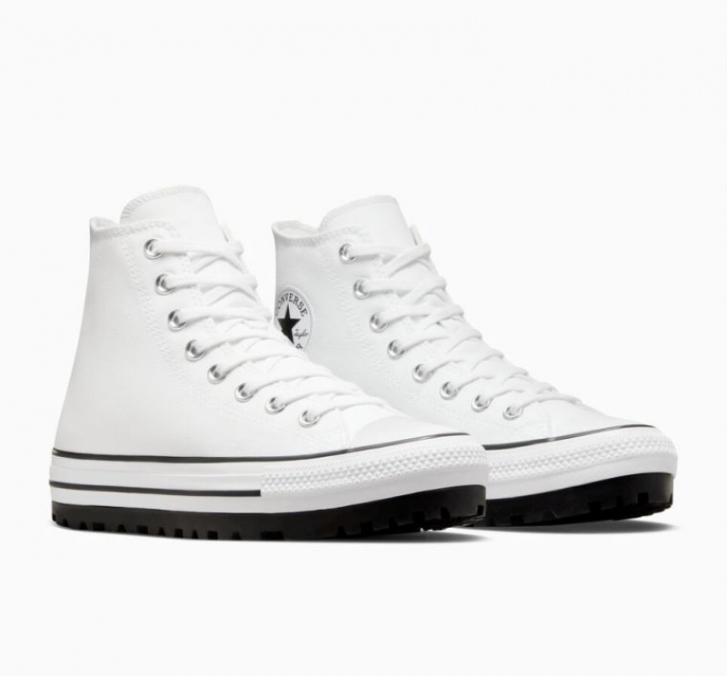 White Converse Chuck Taylor All Star City Trek Men's High Tops | NZ RFIHP7356