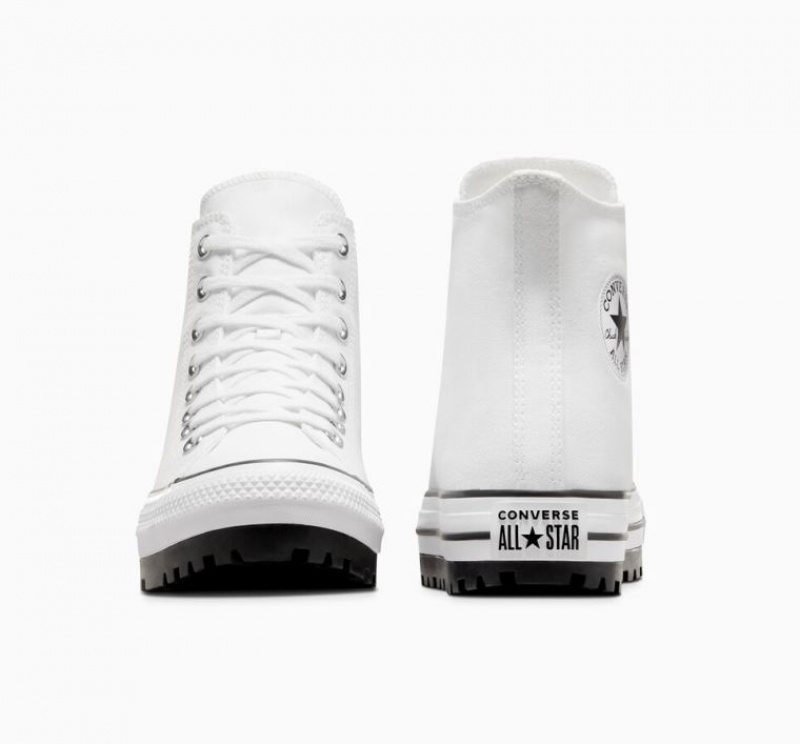 White Converse Chuck Taylor All Star City Trek Men's High Tops | NZ RFIHP7356