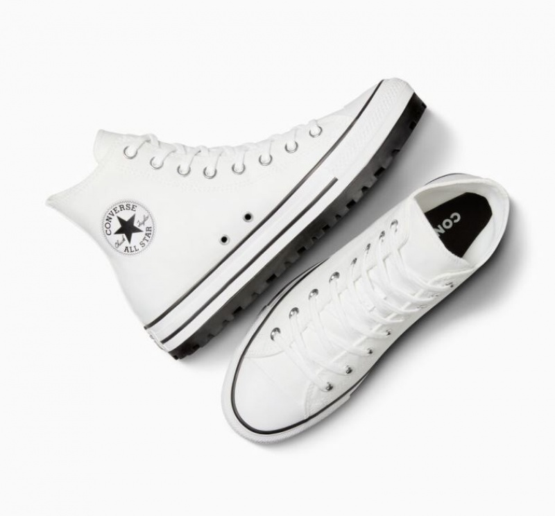 White Converse Chuck Taylor All Star City Trek Men's High Tops | NZ RFIHP7356