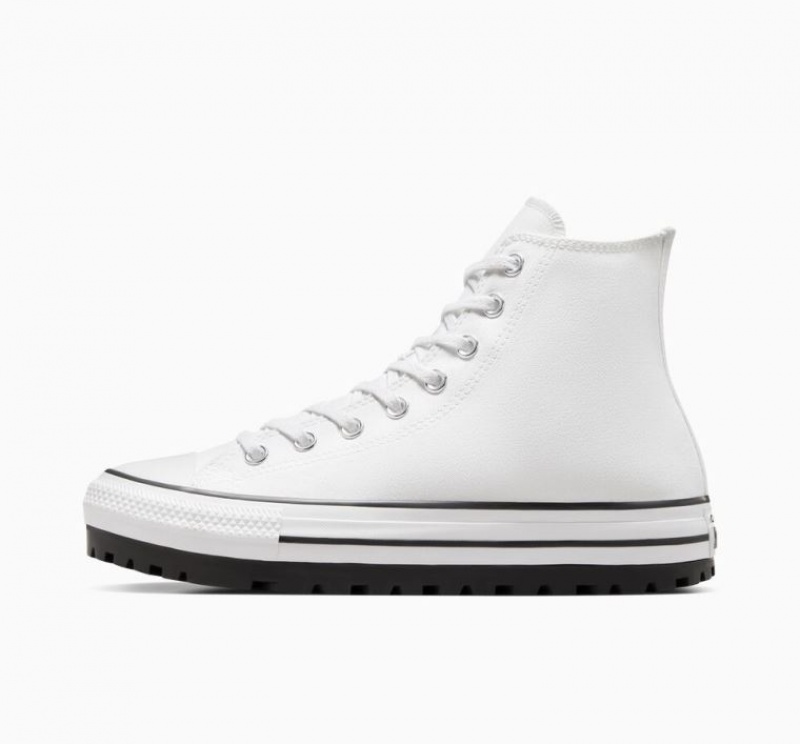 White Converse Chuck Taylor All Star City Trek Men's High Tops | NZ RFIHP7356