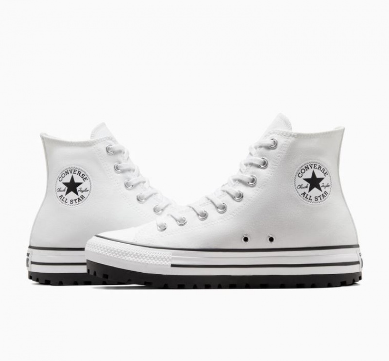 White Converse Chuck Taylor All Star City Trek Men's High Tops | NZ RFIHP7356