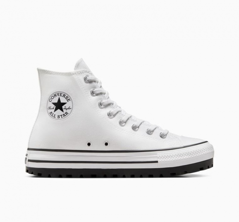 White Converse Chuck Taylor All Star City Trek Men\'s High Tops | NZ RFIHP7356