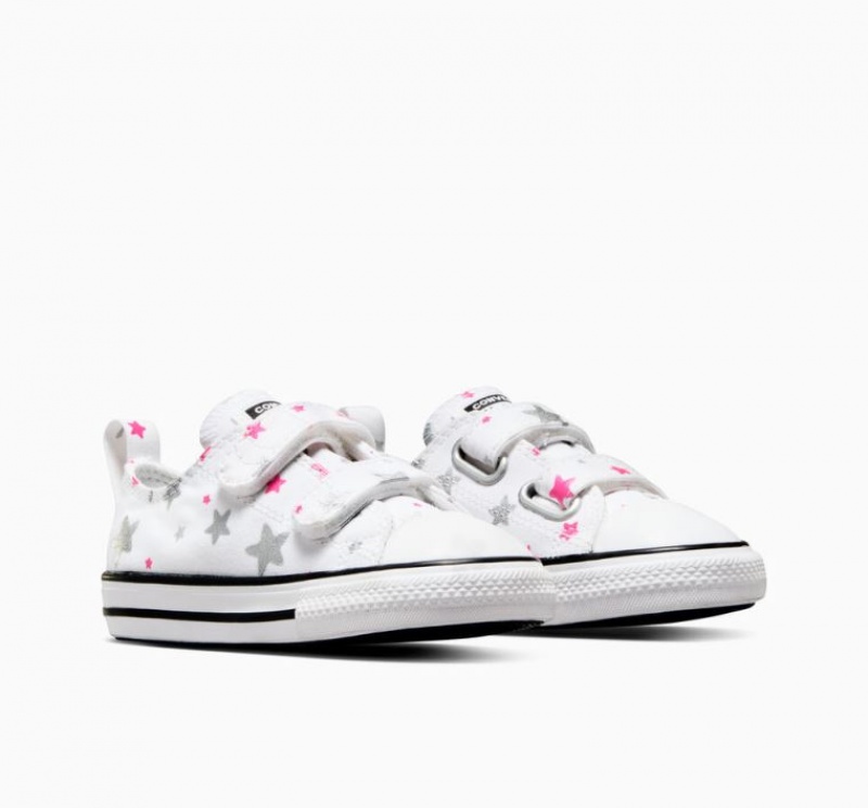 White Converse Chuck Taylor All Star Easy On Sparkle Kids' Low Tops | NZ HDAYI2806