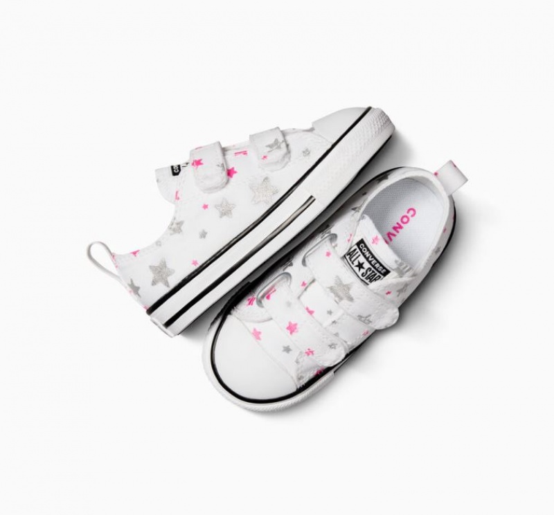 White Converse Chuck Taylor All Star Easy On Sparkle Kids' Low Tops | NZ HDAYI2806