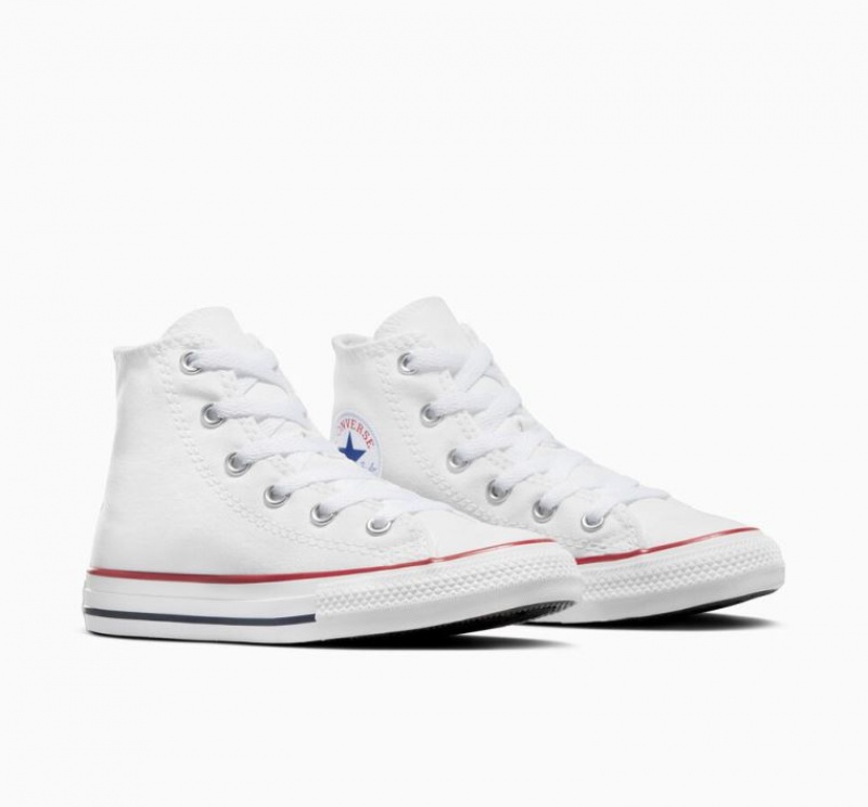 White Converse Chuck Taylor All Star Kids' High Tops | NZ CKNIL4106