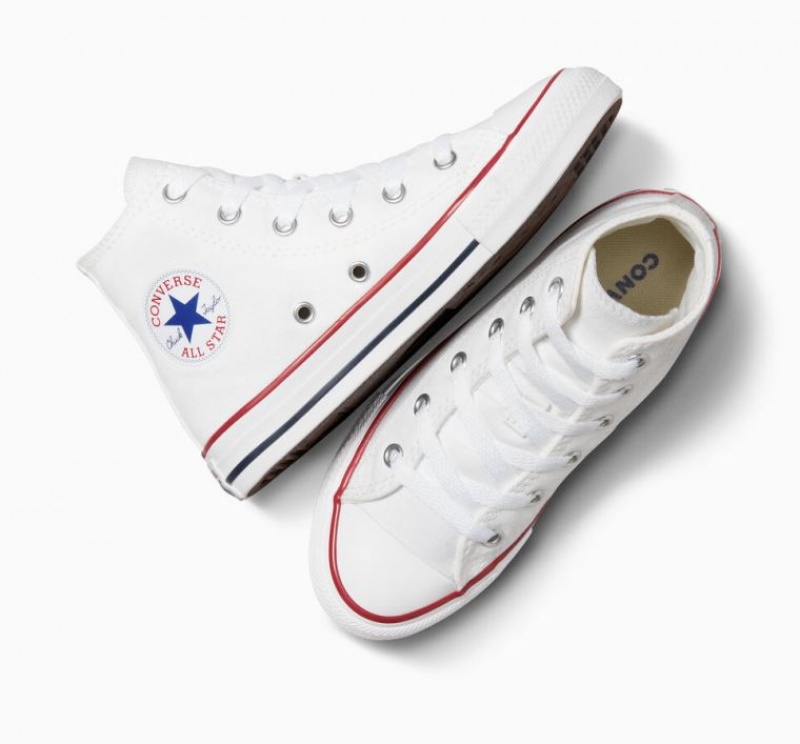 White Converse Chuck Taylor All Star Kids' High Tops | NZ CKNIL4106