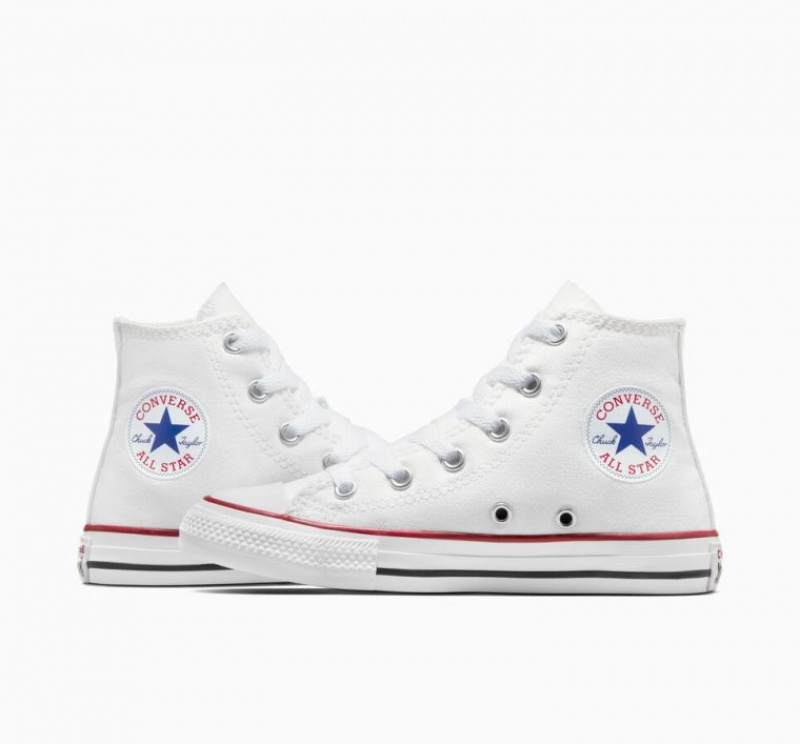 White Converse Chuck Taylor All Star Kids' High Tops | NZ CKNIL4106