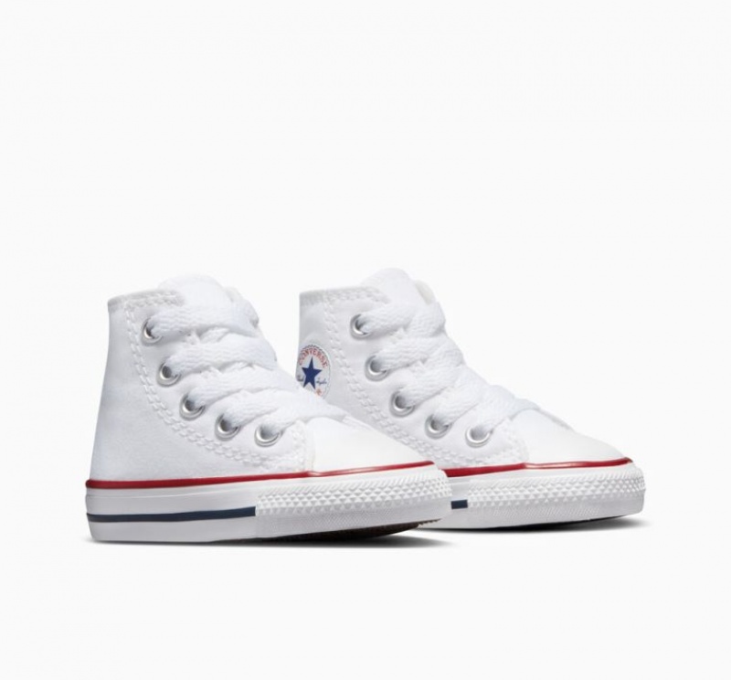 White Converse Chuck Taylor All Star Kids' High Tops | NZ JDILV0647