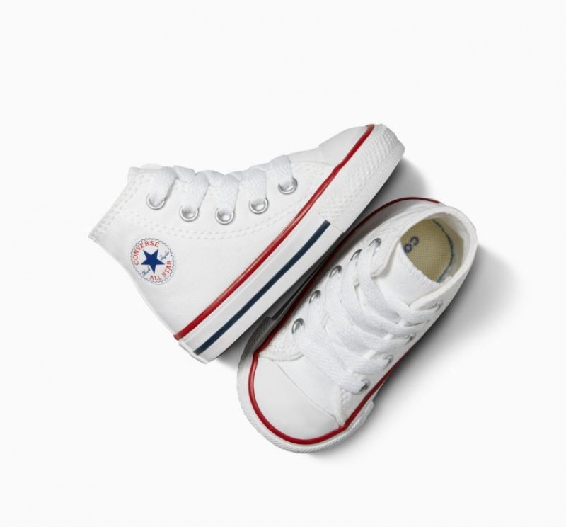 White Converse Chuck Taylor All Star Kids' High Tops | NZ JDILV0647