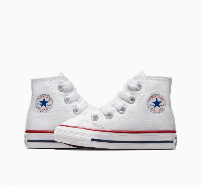 White Converse Chuck Taylor All Star Kids' High Tops | NZ JDILV0647