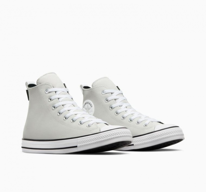 White Converse Chuck Taylor All Star Leather Men's High Tops | NZ IYFBC2615