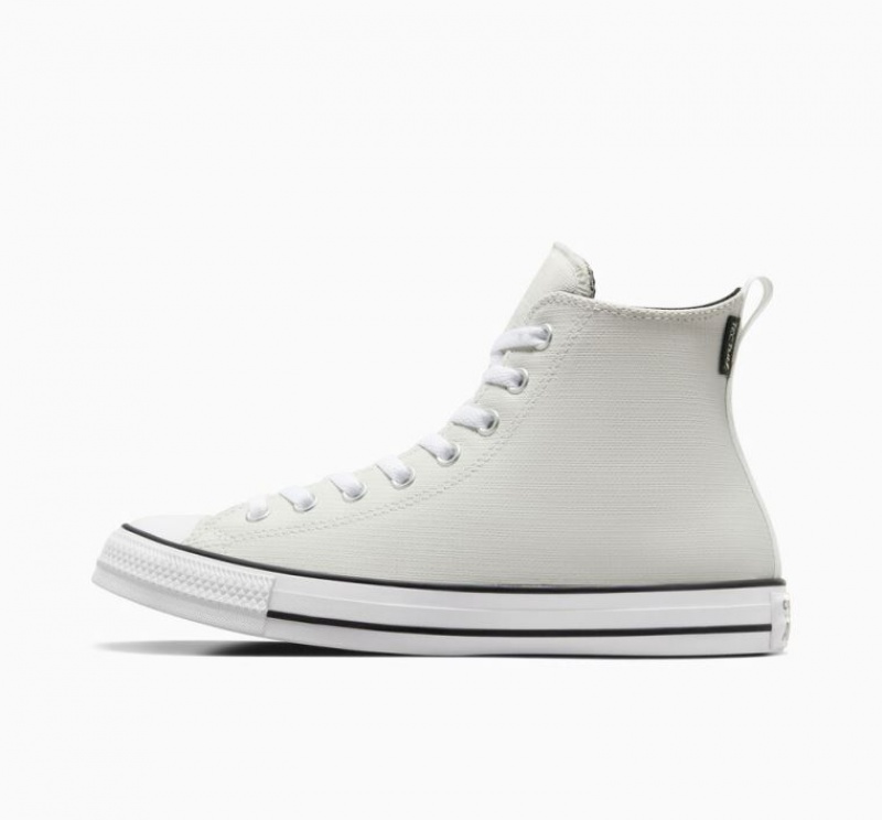 White Converse Chuck Taylor All Star Leather Men's High Tops | NZ IYFBC2615