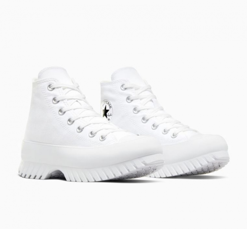 White Converse Chuck Taylor All Star Lugged 2.0 Men's High Tops | NZ MAGXZ6820